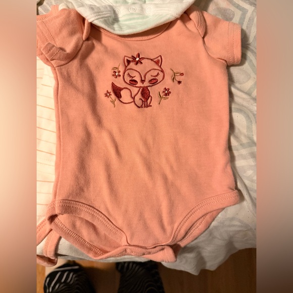 Assorted Baby Onesies Set - Pink, White, Cream - Picture 4 of 9